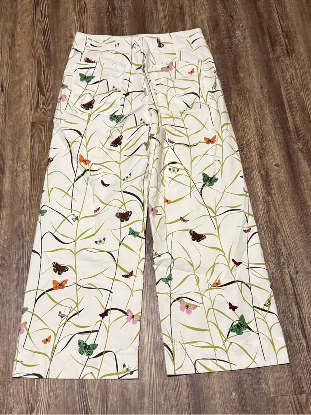Maeve The Colette Wide Leg Pants Women's 30 High Rise Patch Pocket in Butterfly - Picture 6 of 7